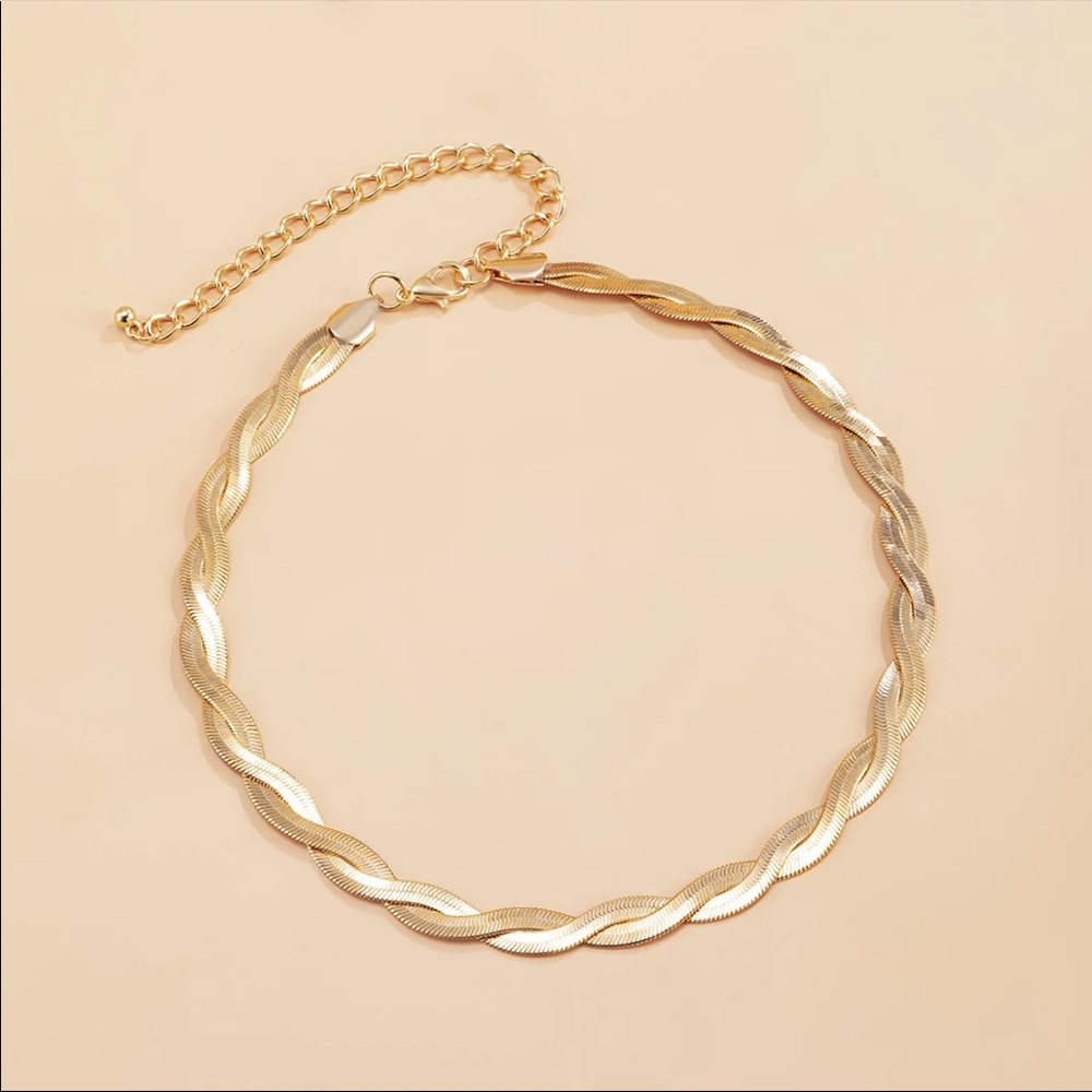 NEW 18K GOLD TWISTED SNAKE CHAIN NECKLACE - Picture 5 of 6